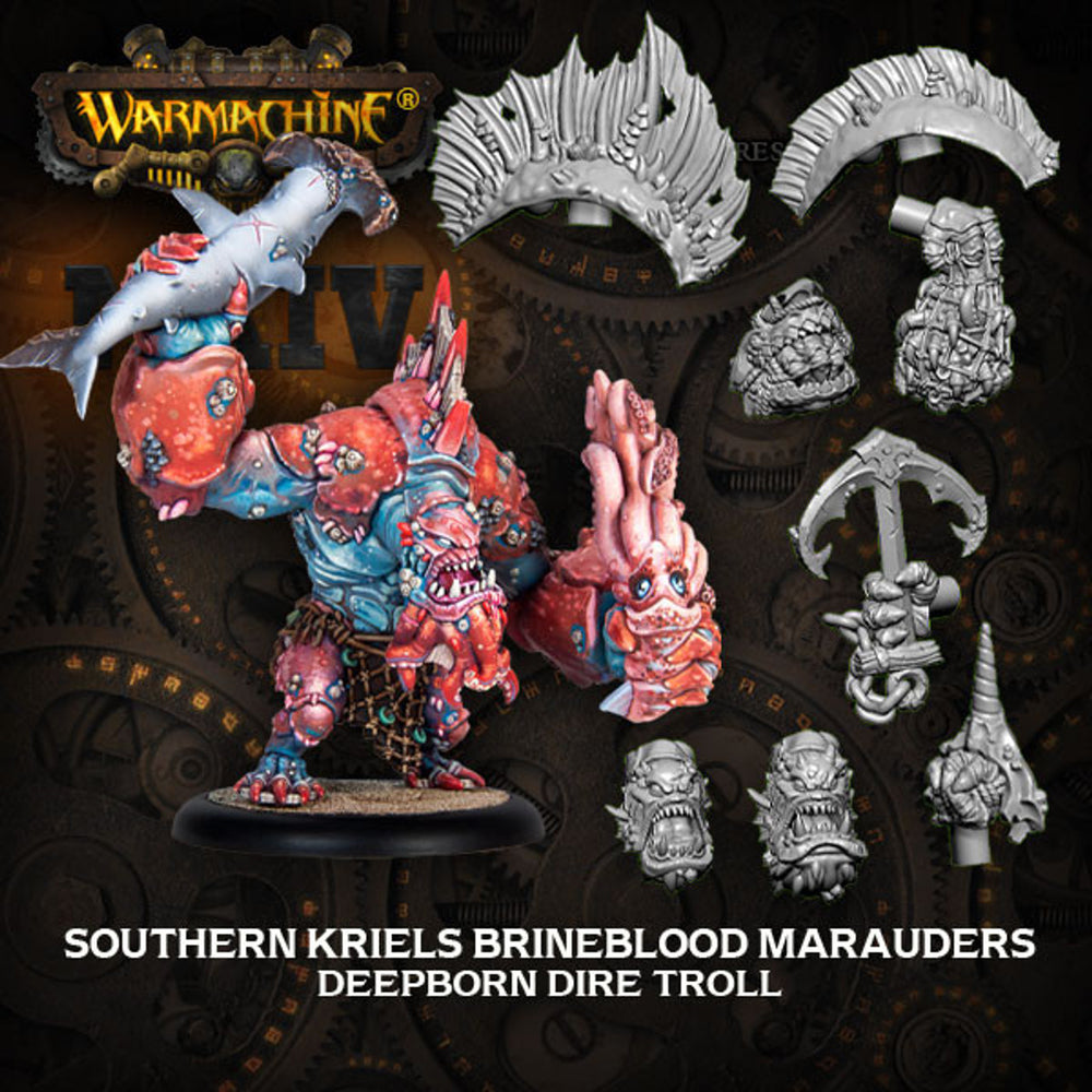 Warmachine: Southern Kriels Brineblood Marauders Battlegroup Box - Includes Warlock, Warbeasts & Miniatures For Tabletop Wargaming
