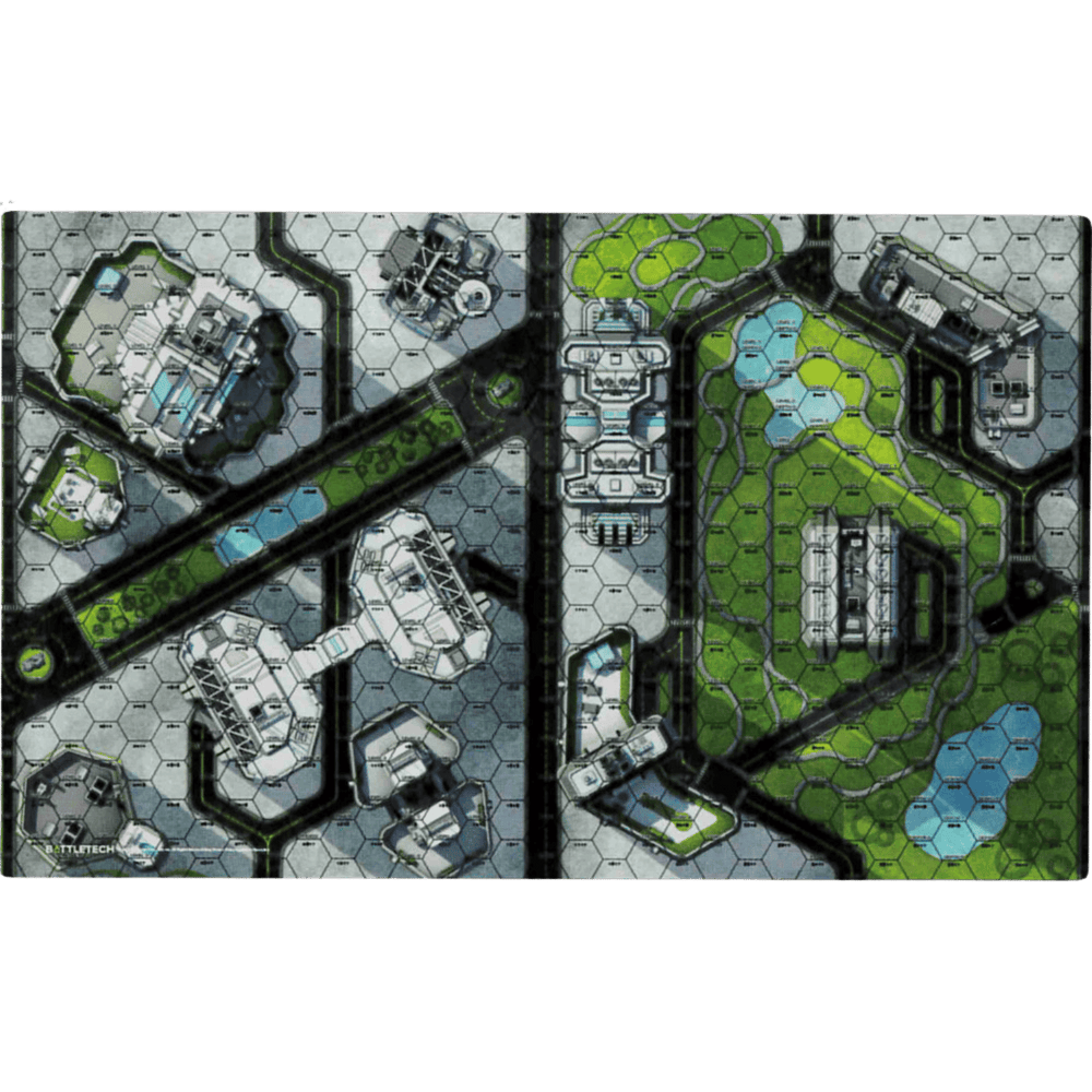 BattleTech BattleMat: Cities Central Park/Shopping District