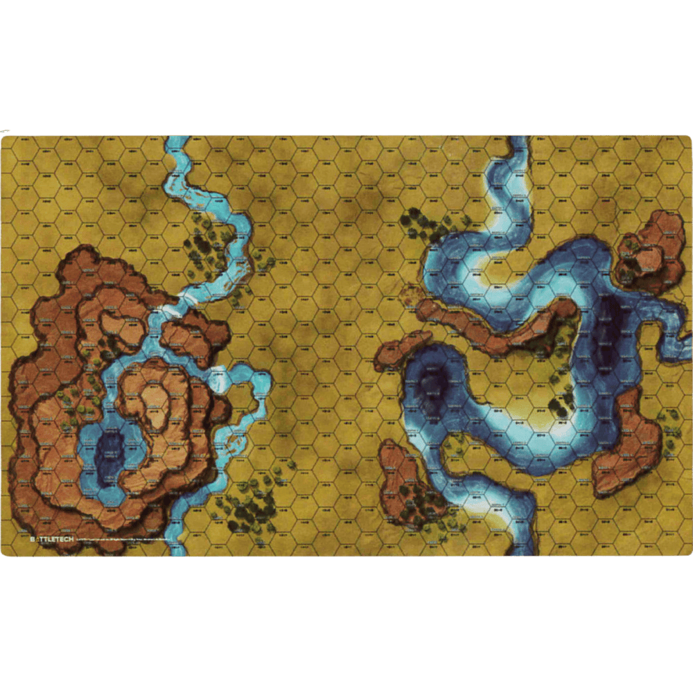 BattleTech BattleMat: Savannah: Sinkholes/Mountain Lake