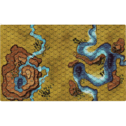 BattleTech BattleMat: Savannah: Sinkholes/Mountain Lake