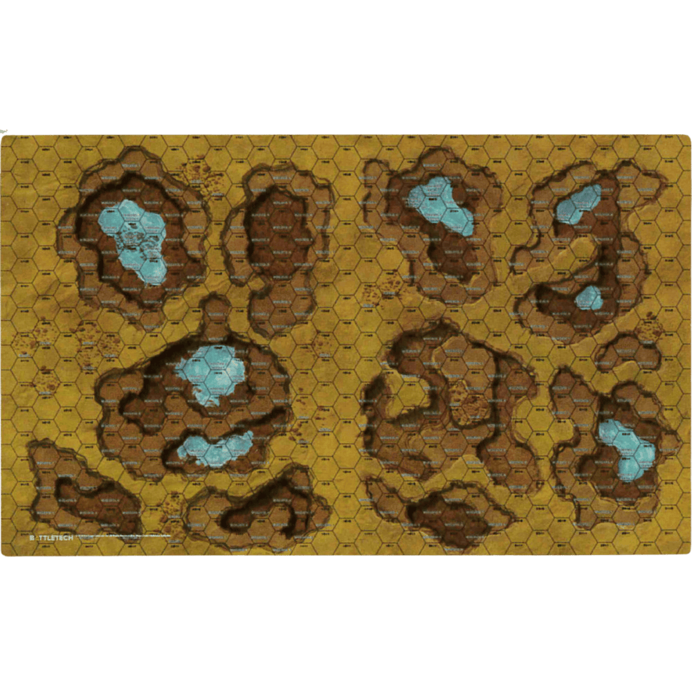 BattleTech BattleMat: Savannah: Sinkholes/Mountain Lake