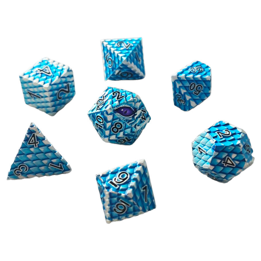 Dice Chronicles: Poly 7-Set Dragonscale Metal