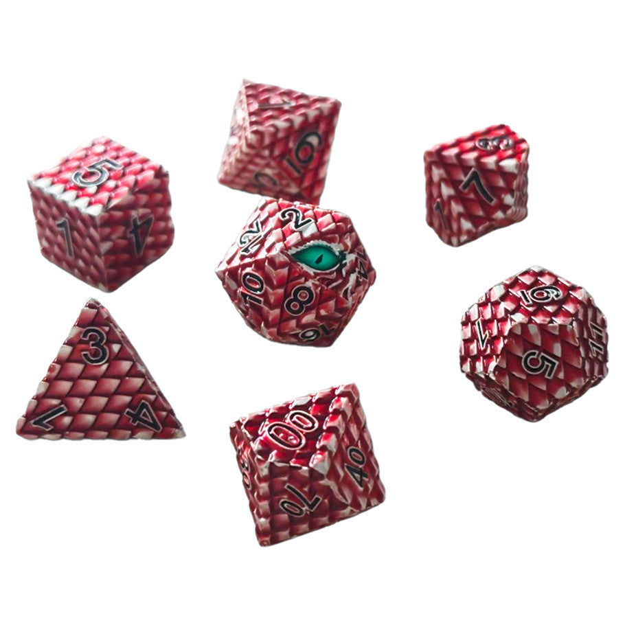 Dice Chronicles: Poly 7-Set Dragonscale Metal
