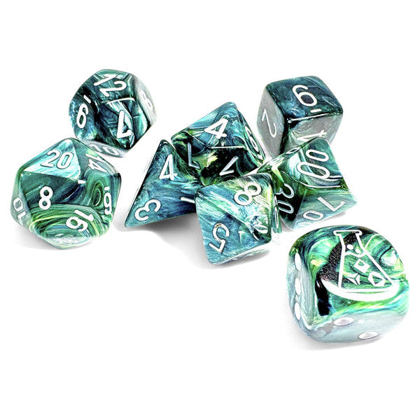 Dice Chessex: Poly 7 set Tube Lab Dice Lustrous