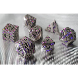 Dice Forged: Poly 7 set Metal Banded