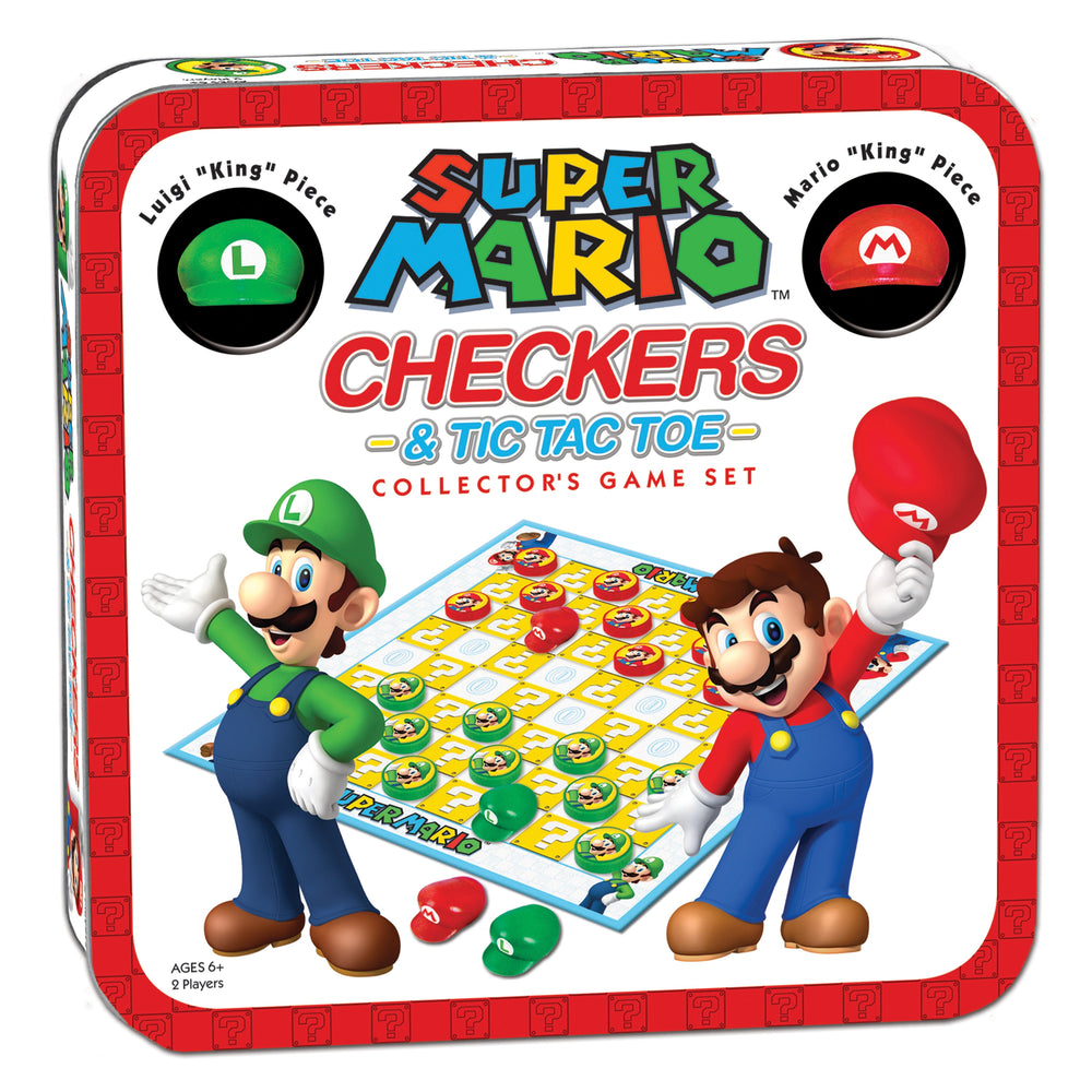 Checkers & Tic Tac Toe: Super Mario Collector`s Game Set