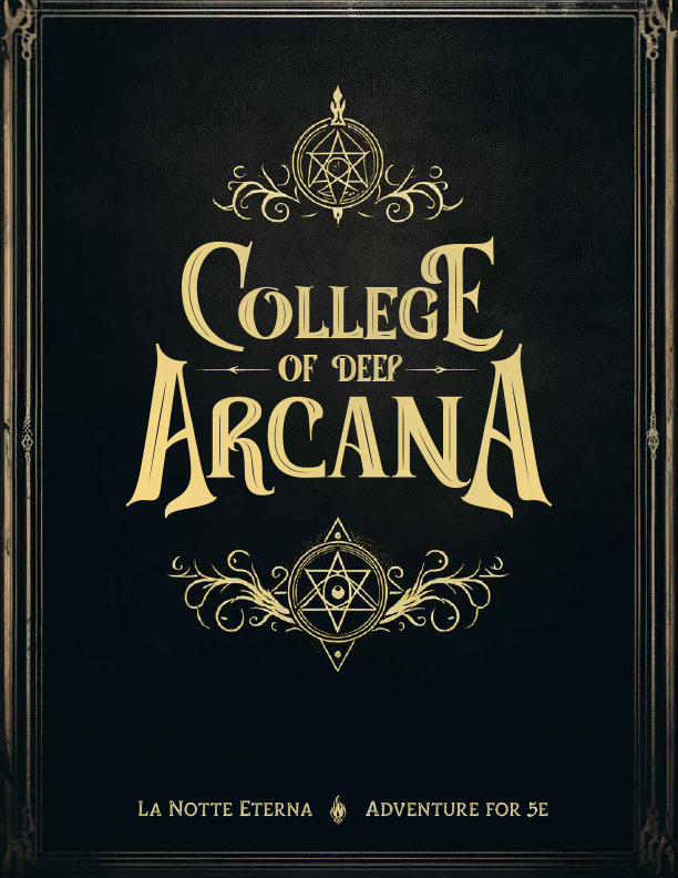 Dungeons & Dragons La Notte Eterna: College Of Deep Arcana