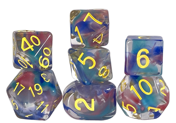 Dice Role 4 Initiative: Poly 7 Set Diffusion