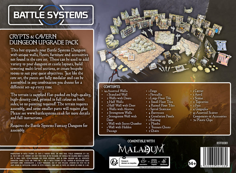 Terrain Battle Systems: Fantasy Dungeon Crypts and Caverns Dungeon Upgrade Pack