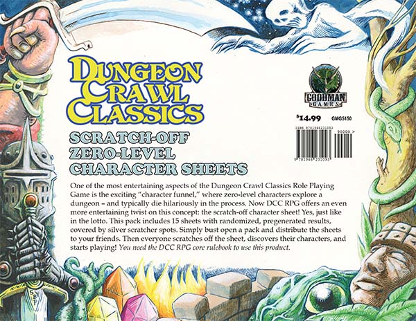Dungeon Crawl Classics: Character Sheets - 0 Level Scratch Off