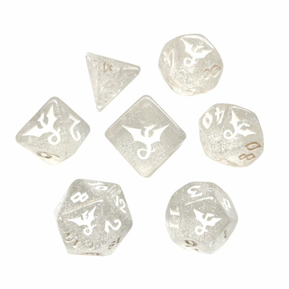 Dice Black Oak: Poly 7 Set Glitter Dragon
