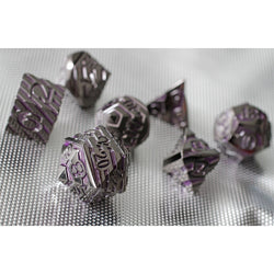 Dice Forged: Poly 7 set Metal Banded
