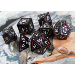 Dice Forged: Poly 7 set Metal & Mica