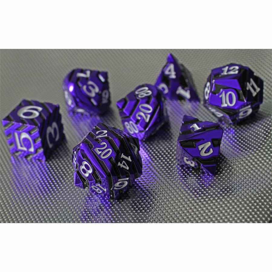 Dice Forged: Poly 7 set Metal Banded