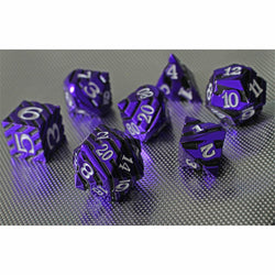 Dice Forged: Poly 7 set Metal Banded