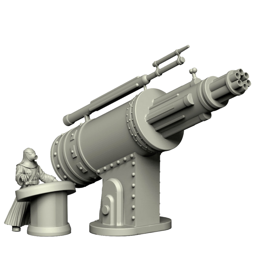 Mini Crooked Sci-Fi: Uranian Death Ray (Resin white metal kit)