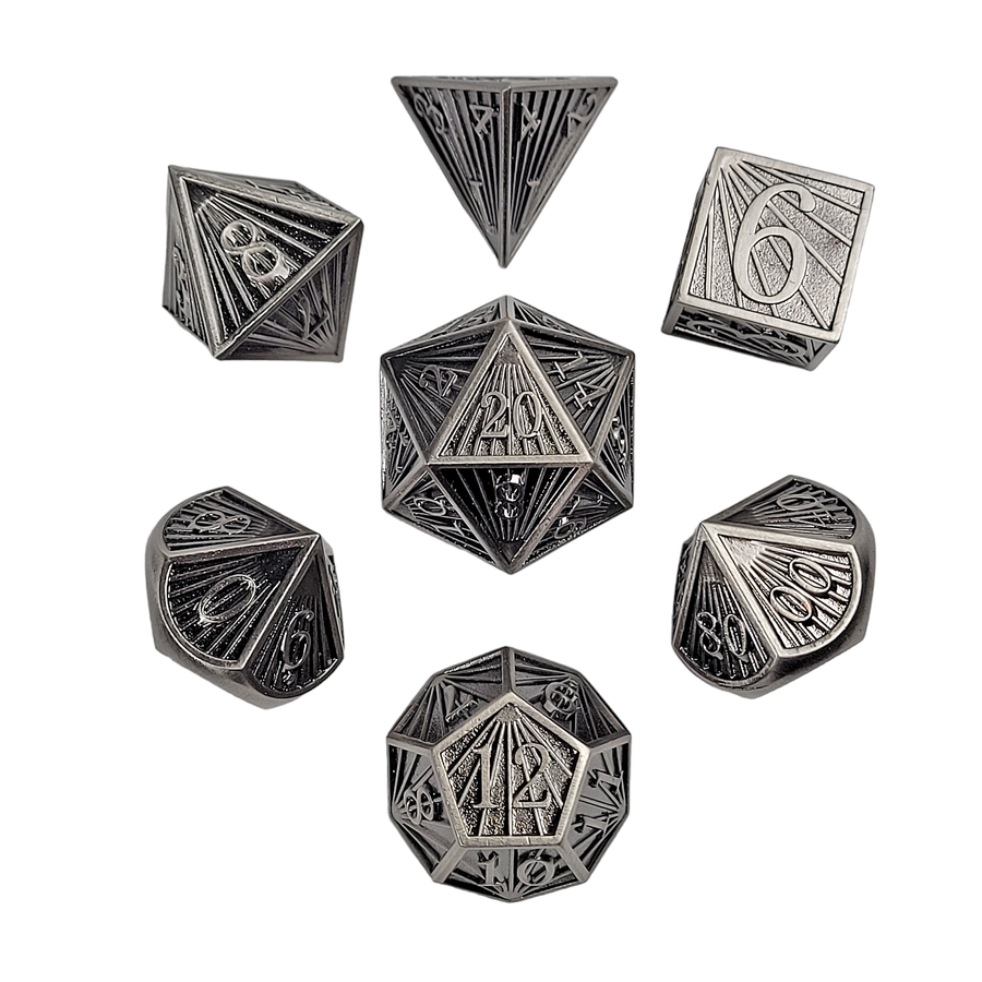 Dice Forged: Poly 7 set Metal Deco
