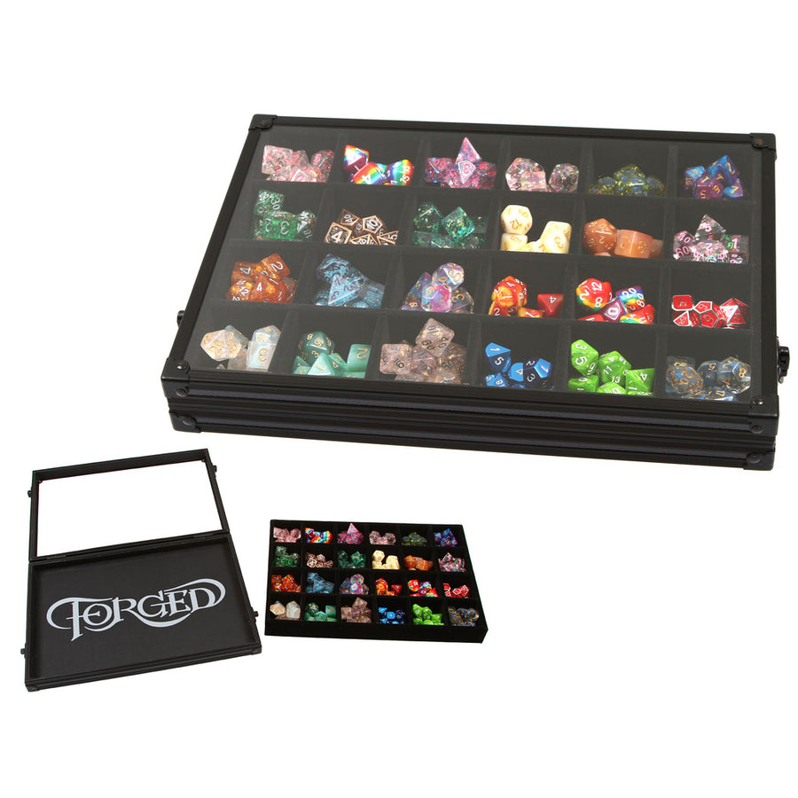 Dice Accessory Forged: Deluxe Dice Box, Dice Tray, & Display Case