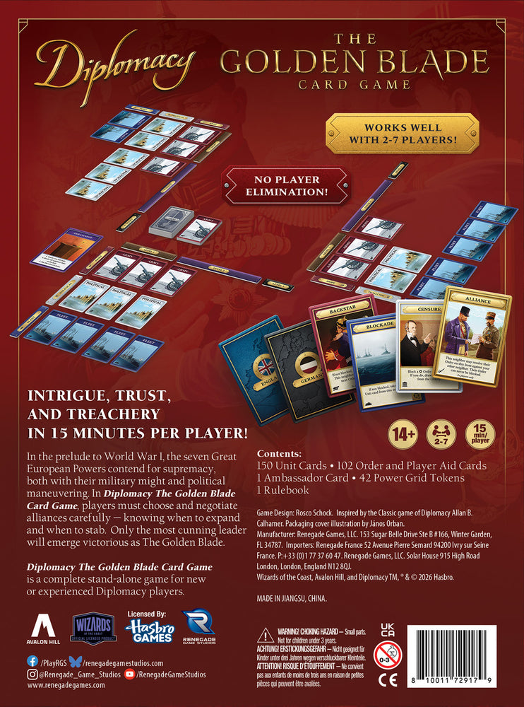 Diplomacy Card Game: The Golden Blade