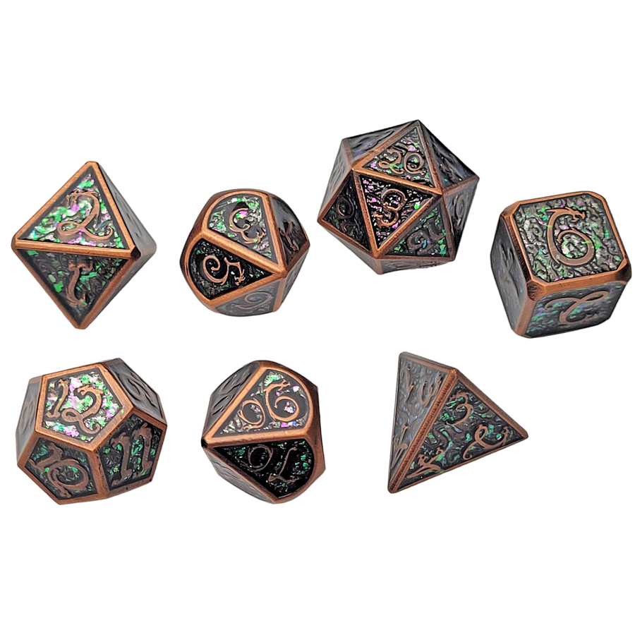 Dice Forged: Poly 7 set Dragon & Scales