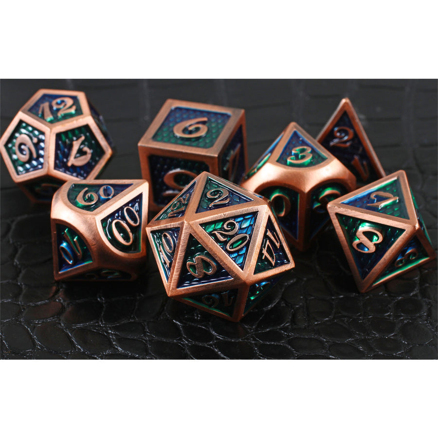 Dice Forged: Poly 7 set Dragon & Scales