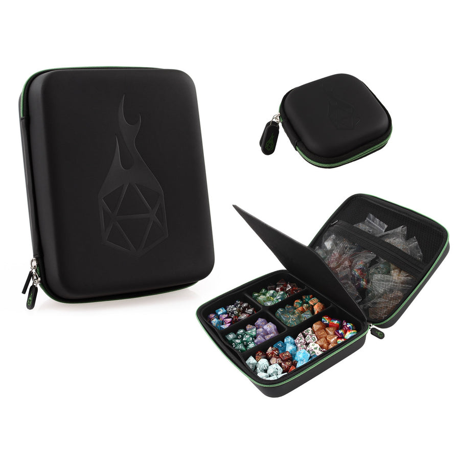 Dice Accessory Forged: Dice Box and Dice Tray with Removable Dice Holder - Holds up to 300 Metal or Plastic Polyhedral Dice