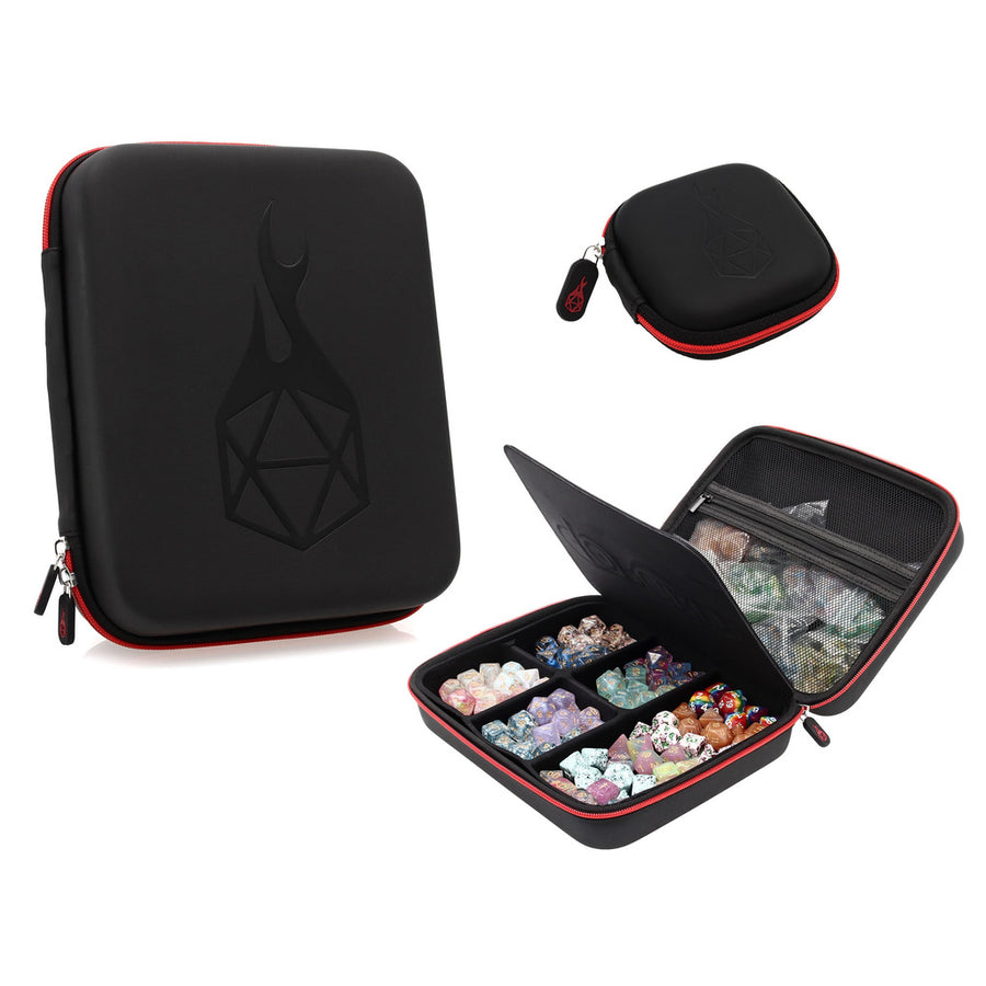 Dice Accessory Forged: Dice Box and Dice Tray with Removable Dice Holder - Holds up to 300 Metal or Plastic Polyhedral Dice