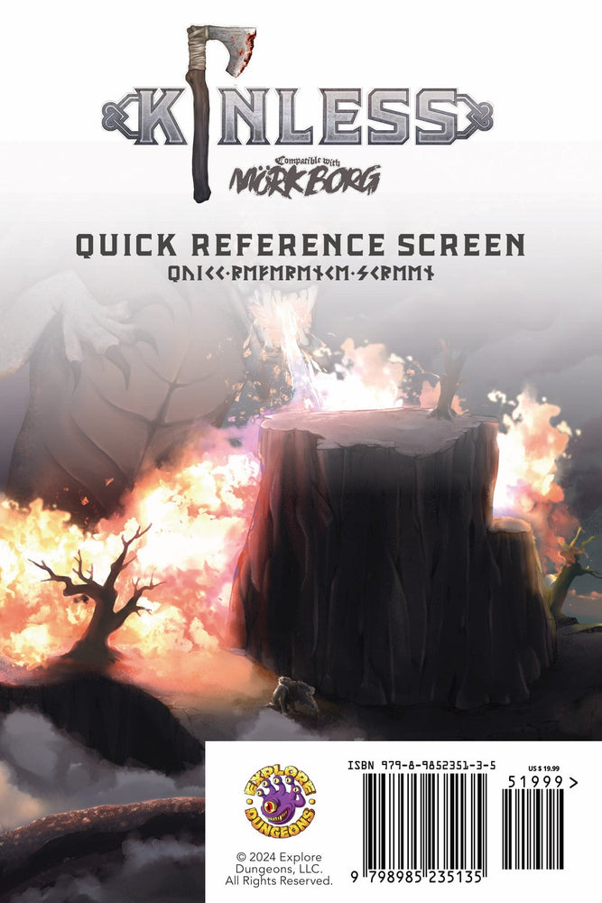 Mork Borg Kinless: Player's Screen