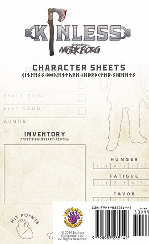 Mork Borg Kinless: Character Sheets