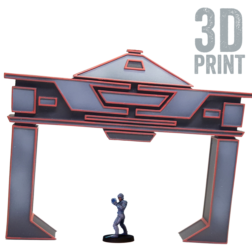 Mini Crooked Sci-Fi: Electron Hunter - Large (3D Print)