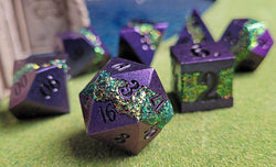 Dice Forged: Poly 7 set Metal Banded