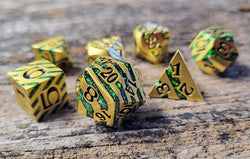 Dice Forged: Poly 7 set Metal Banded