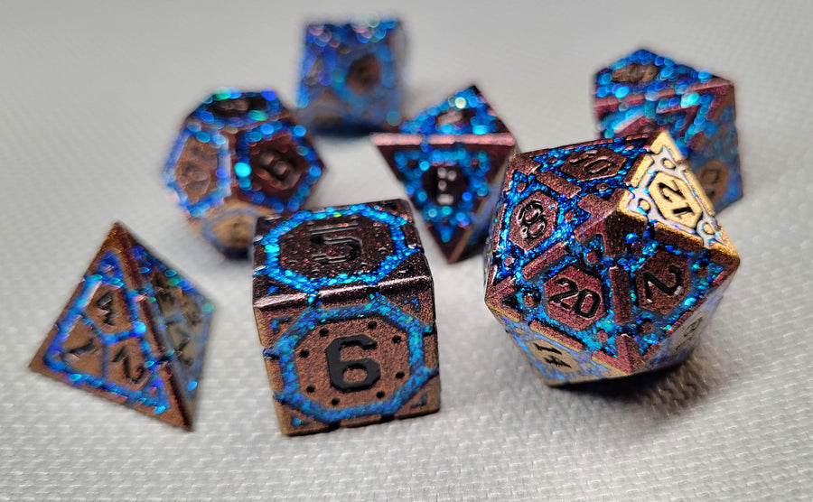Dice Forged: Poly 7 set Futuristic