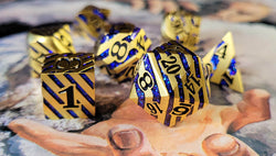 Dice Forged: Poly 7 set Metal Banded