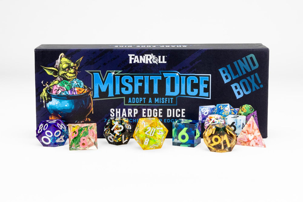 Dice Fanroll: Mystery Misfit Polyhedral Dice Set