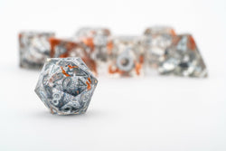 Dice Metallic Dice Co: Poly 7 Set Elixir - Sharp Edge Liquid Core