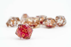 Dice Metallic Dice Co: Poly 7 Set Elixir - Sharp Edge Liquid Core