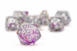 Dice Metallic Dice Co: Poly 7 Set Elixir - Sharp Edge Liquid Core