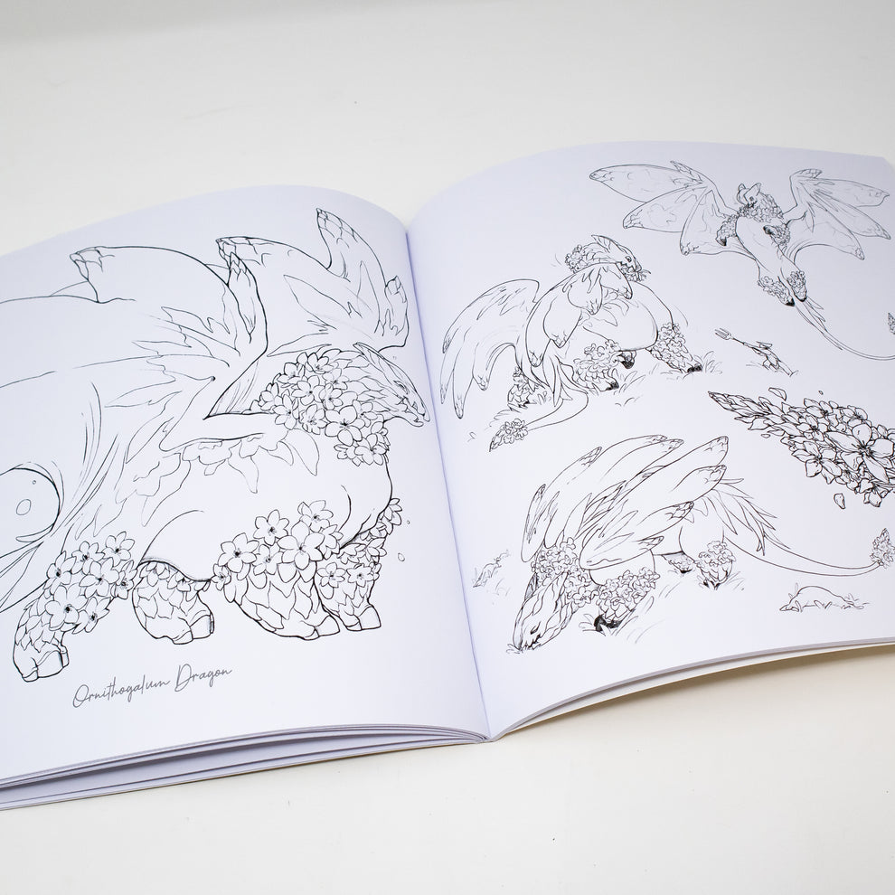 Dungeons & Dragons Hit Point: The Field Guide To Floral Dragons: Coloring Book