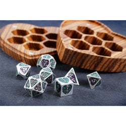 Dice Forged: Poly 7 set Metal & Mica
