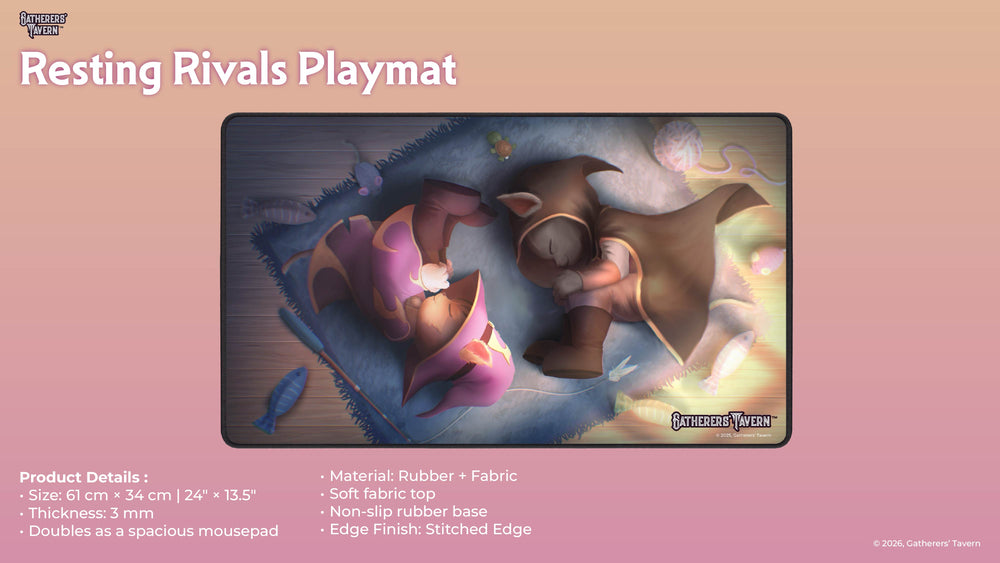 Playmat Gatherer's: Cinnamon- 'Resting Rivals' Art