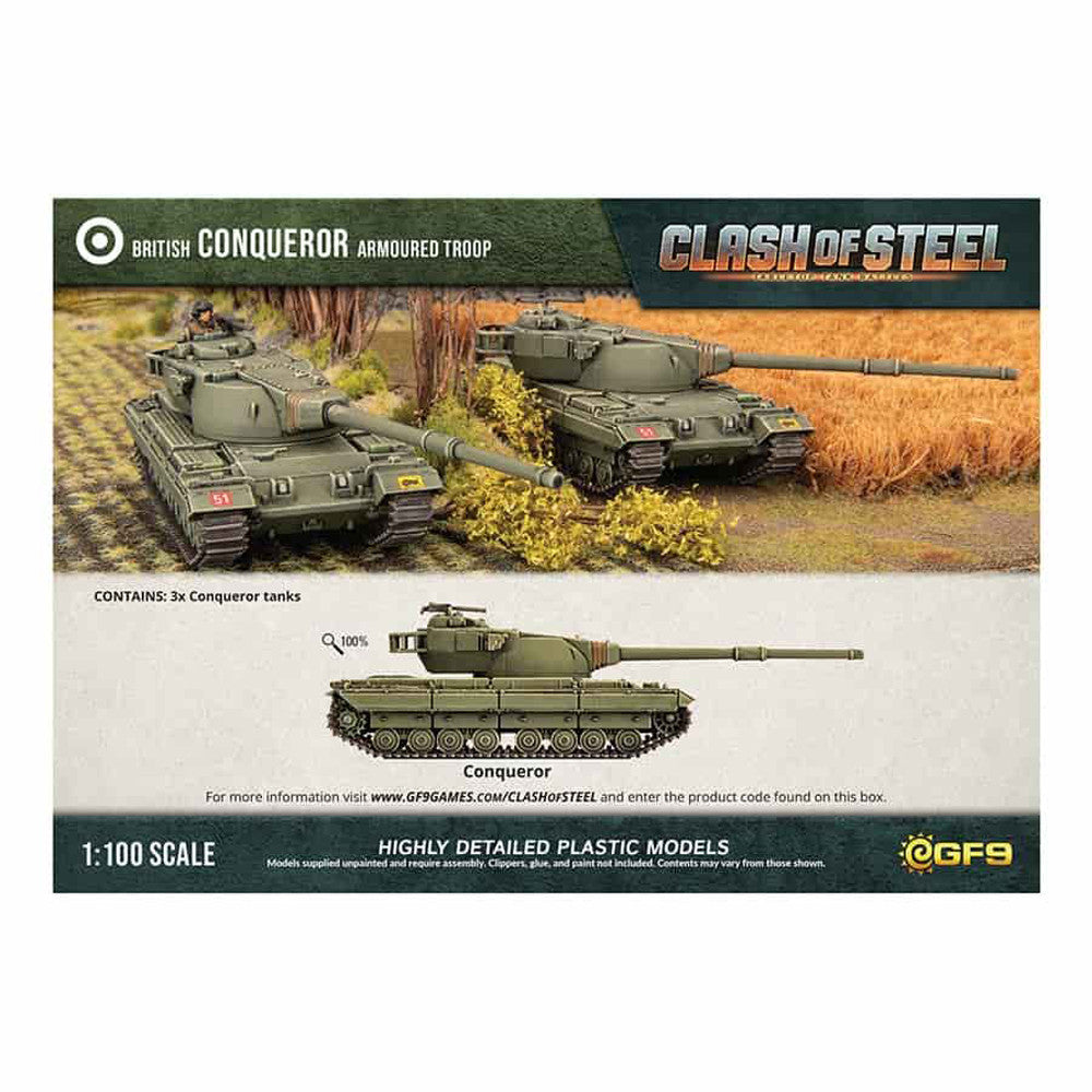 Clash of Steel: British - Conqueror Heavy Tank Troop (x3 Plastic)