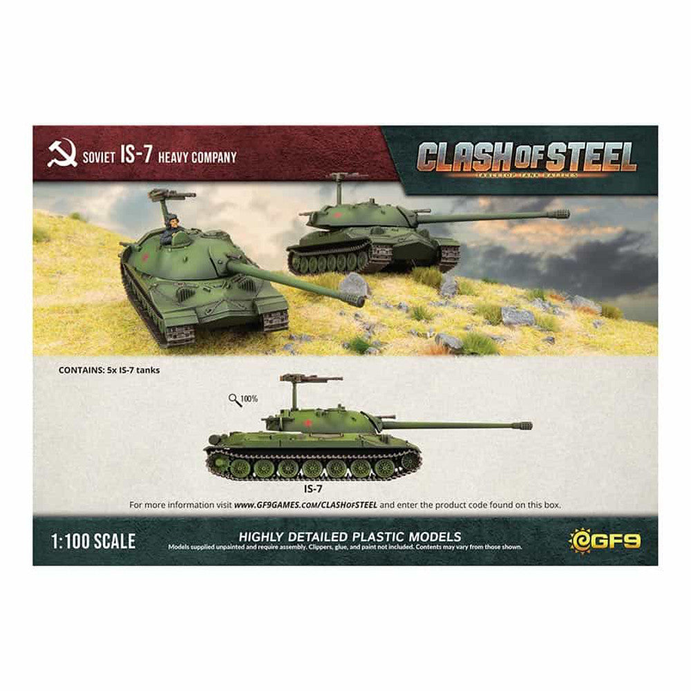 Clash of Steel: Soviet - IS-7 Heavy Tank Company (x5 Plastic)