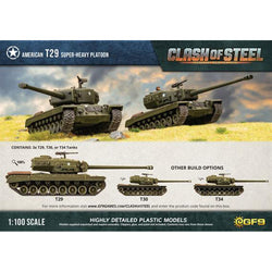 Clash of Steel: American - T29 Super-Heavy Tank Platoon (x3 Plastic)