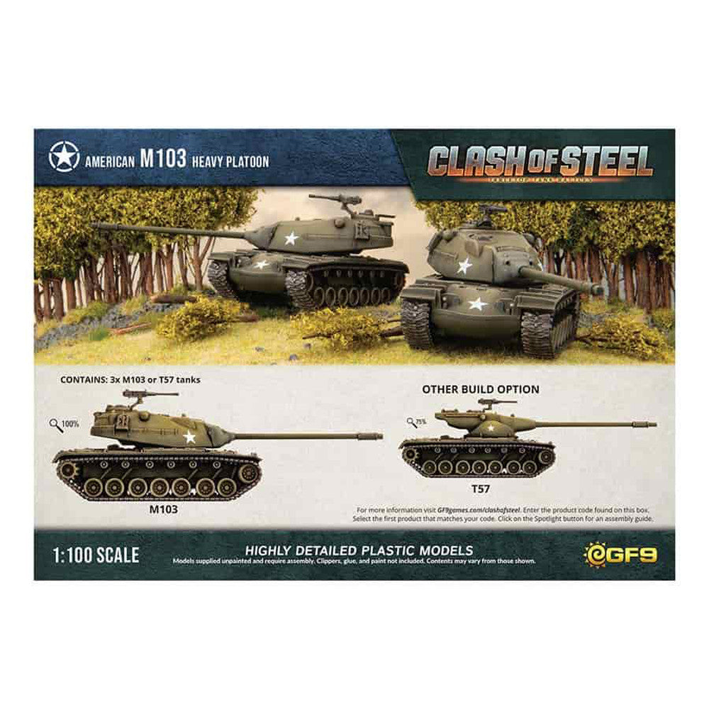 Clash of Steel: American - M103 Heavy Tank Platoon (x3 Plastic)