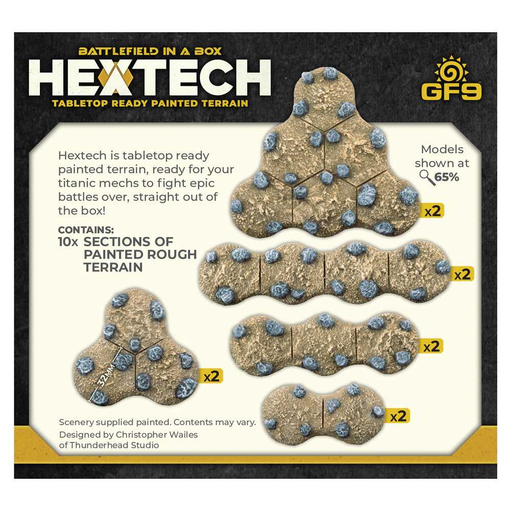 Battletech Terrain Hextech: Rough Terrain (x10)