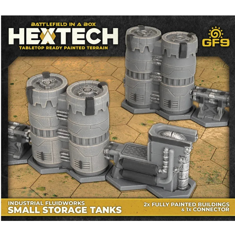 Battletech Hextech: Industrial Fluidworks- Small Storage Tanks (x2)