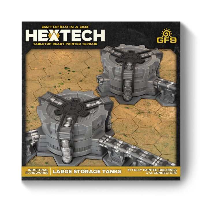 Battletech Hextech: Industrial Fluidworks- Large Storage Tanks (x2)