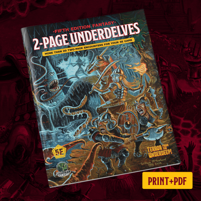 Dungeons & Dragons Fifth Edition Fantasy: 2-Page Underdelves