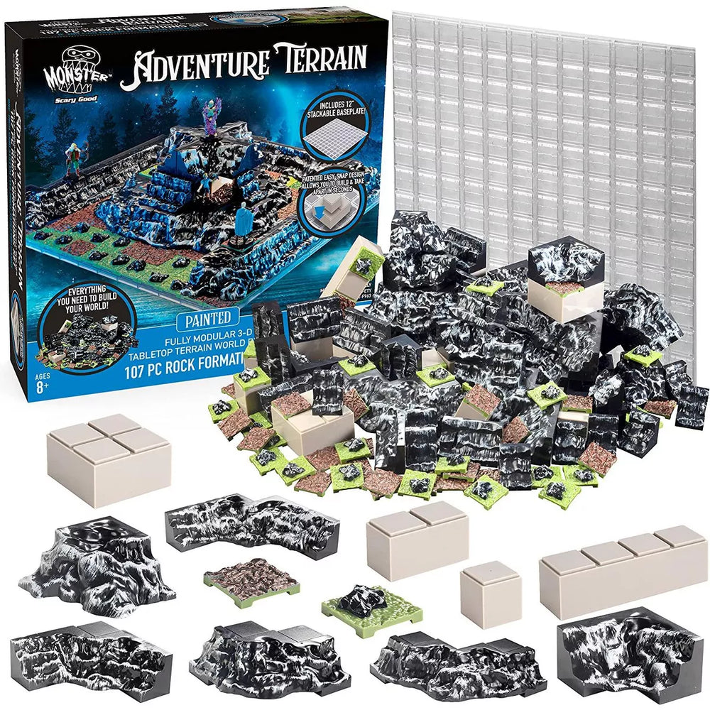 Terrain Monster Painted: Rock Formations & Baseplate (107pc)